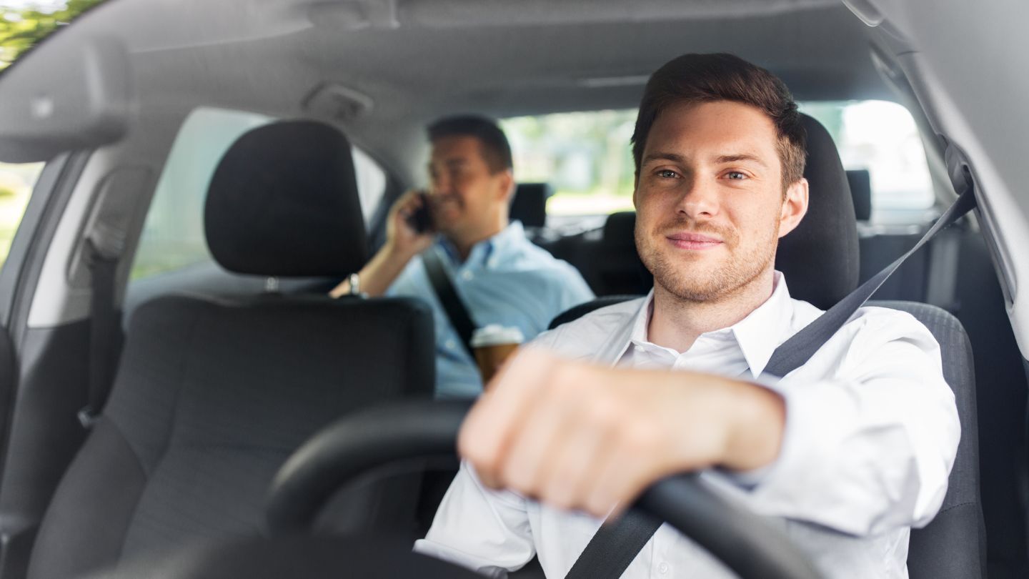 Man Driving A Car with Confidence